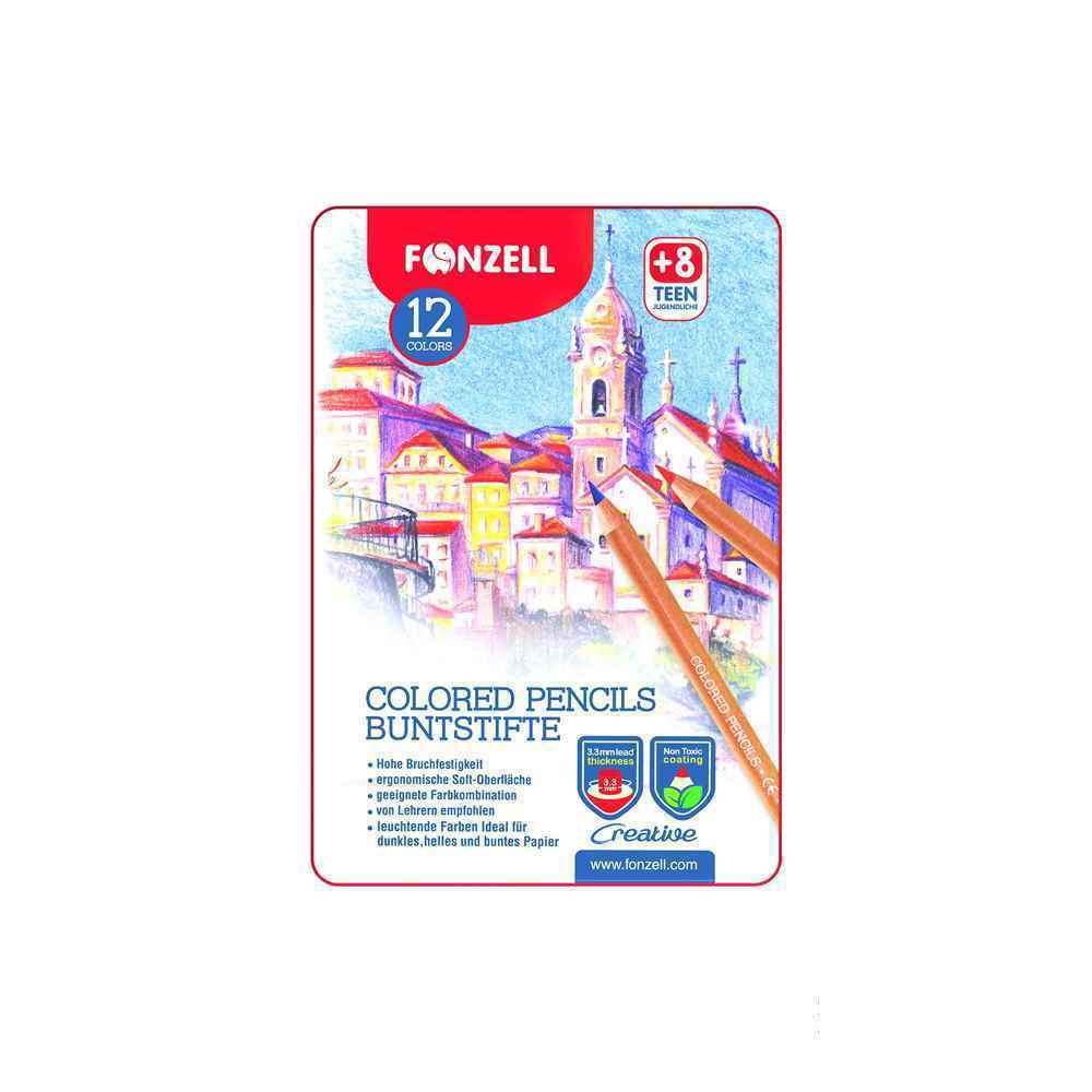 مدادرنگی12رنگ جعبه فلزی فونزل کد685054/685052